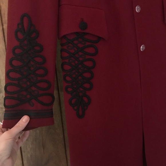 Maroon Peacoat - Picture 2 of 3